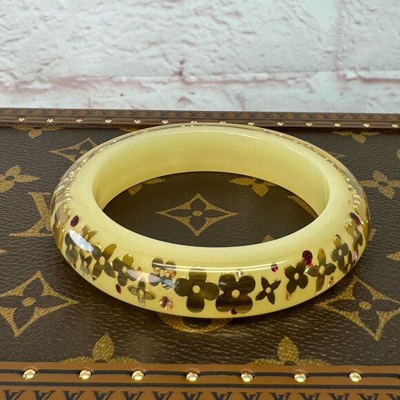 Louis Vuitton Inclusion Bangle Clear Beige Flower - Picture 2 of 9